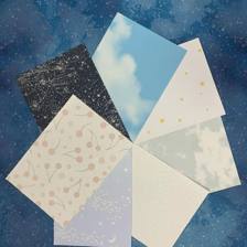 Giấy dán tường thường, trẻ em, màu xanh dương (cận cảnh sản phẩm)