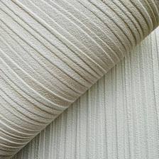 Giấy dán tường thường, sọc dọc, màu trắng (cận cảnh sản phẩm)