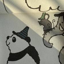 Giấy dán tường thường, trẻ em, màu trắng (cận cảnh sản phẩm)